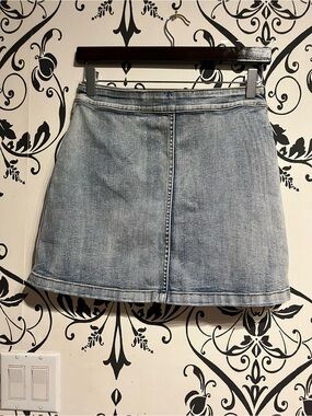 Wilfred Light Blue Denim Mini Skirt